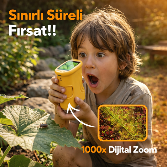 Zoomix Pro - 1000x Dijital Keşif Mikroskobu
